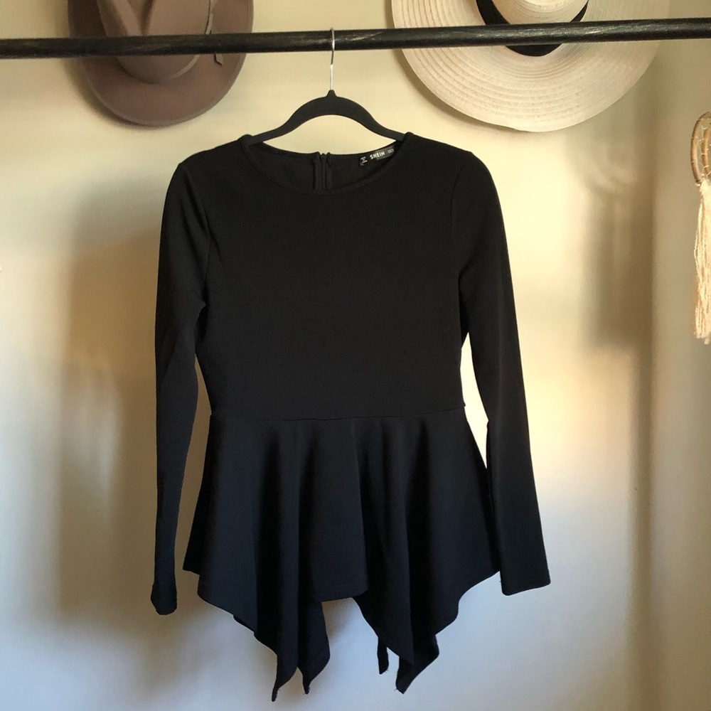 Long Sleeve Peplum Top